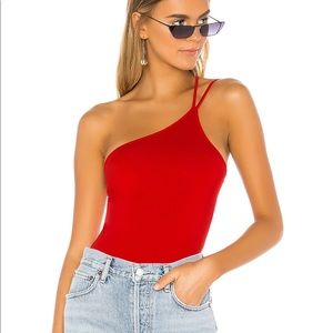 Superdown Lexis Bodysuit in Red